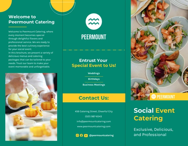 Social Event Catering Brochure - Page 1