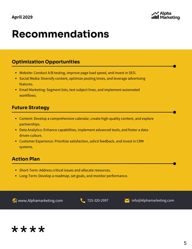 Marketing Analytic Report Template - Page 5