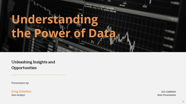 White Orange Minimalist Data Presentation - Page 1