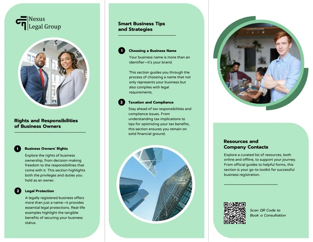 Soft Green Smart Entrepreneurship Tri-fold Brochure - Page 2