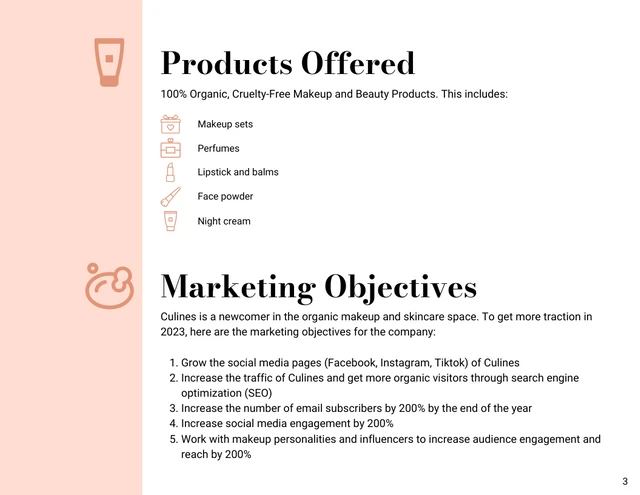 White and Beige Marketing Plan Report Template - Page 3