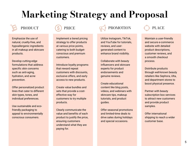 White and Beige Marketing Plan Report Template - Page 5