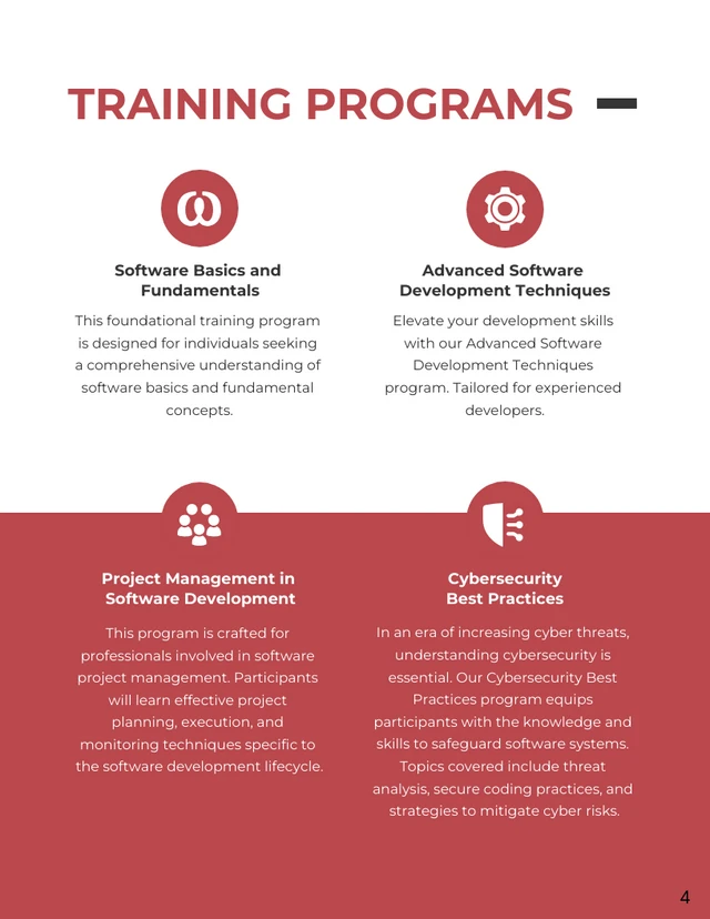 Red and White Software Training Proposal - Page 4