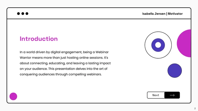 Purple Pastel Color Shape Webinar Presentation - Page 2