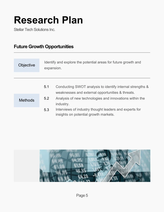 Professional Light Blue Research Plan - Page 5