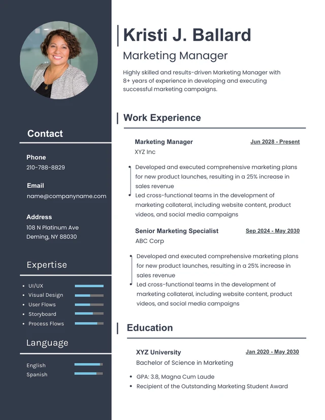 Simple Modern Resume Template
