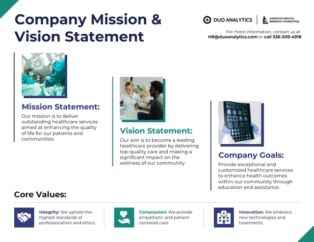 Company Mission and Vision Human Resource Infographic Template