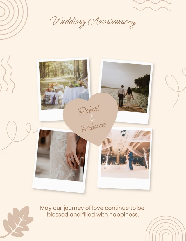 Beige And Brown Simple Love Collage Template