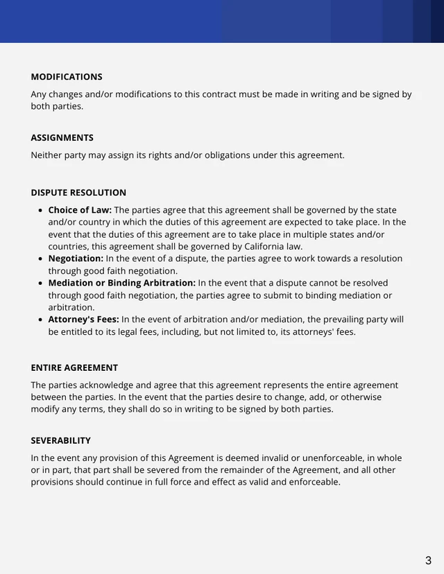 Terms Of Employment Contract Template - Page 3