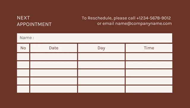 Beige And Brown Simple Aesthetic Salon Appointment Business Card - Page 2