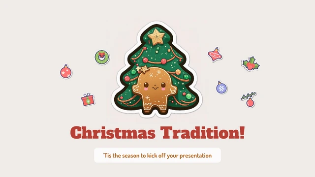 Simple Cute Christmas Illustration Presentation - Page 1