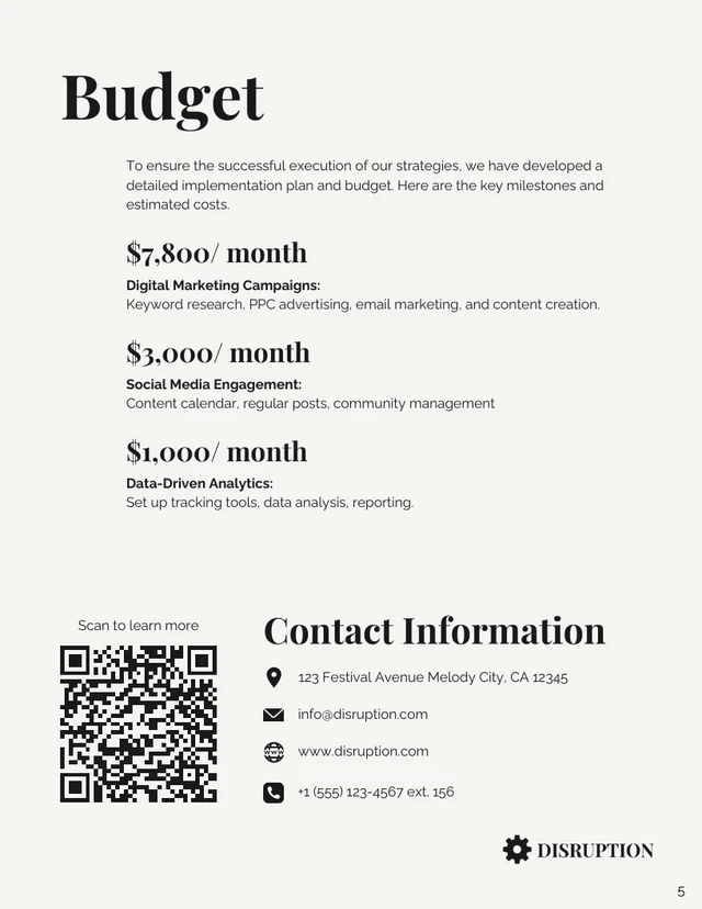 Minimalist Beige and Black Fashion E-commerce Brand Management Proposal - Page 5