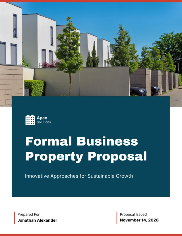 Formal Business Property Proposal - Page 1