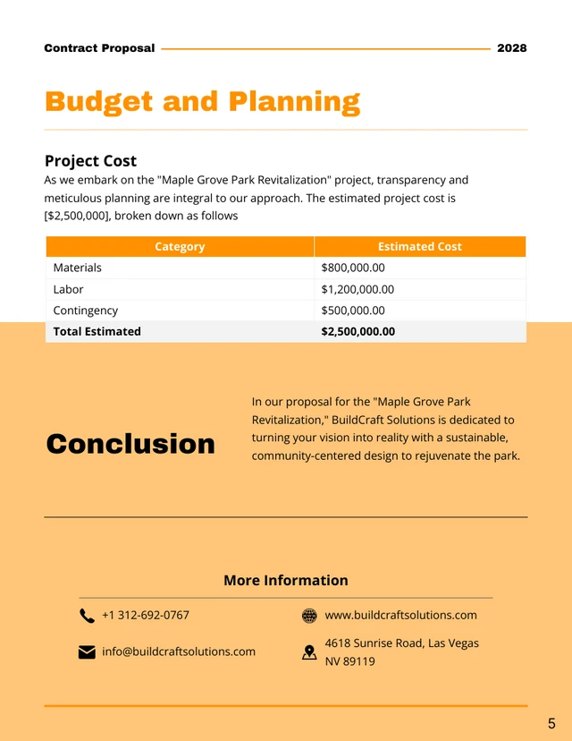 Business Contract Proposal - Page 5