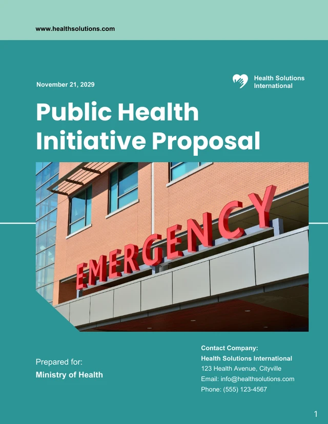 Public Health Initiative Proposal - Page 1