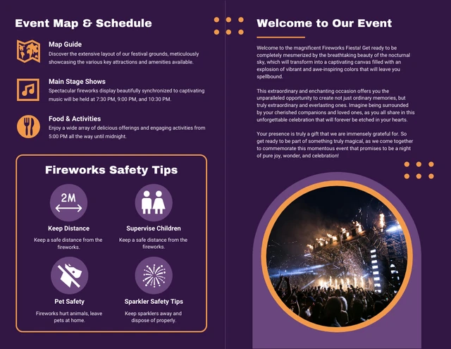 Fireworks Display Information Half-Fold Brochure - Page 2