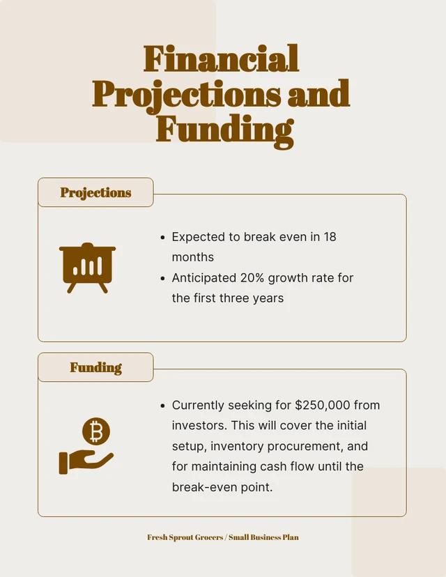 Brown And Cream Small Business Plan - Page 5