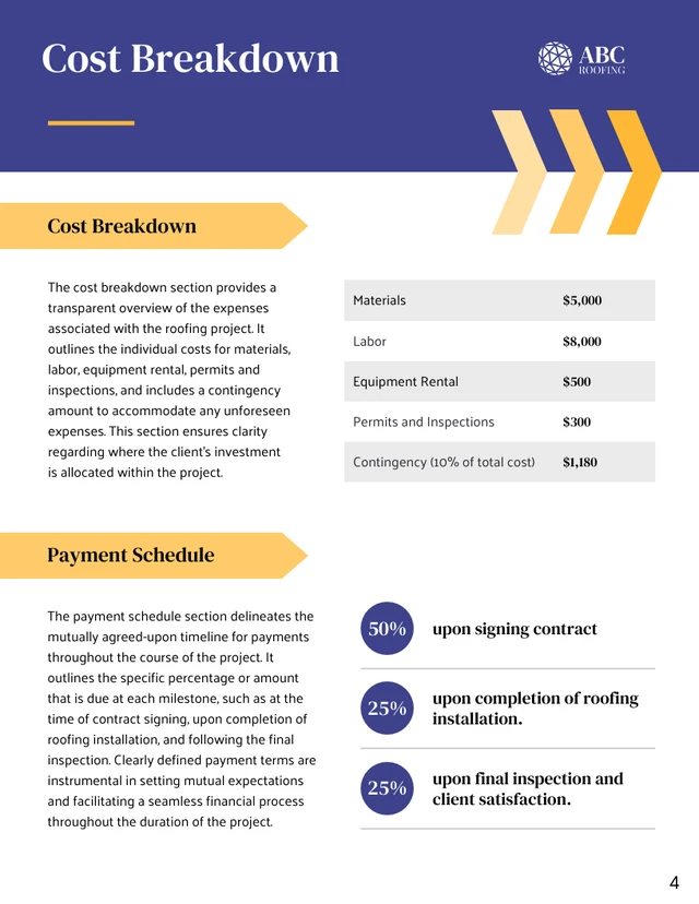 Roofing Bid Proposal Template - Page 4