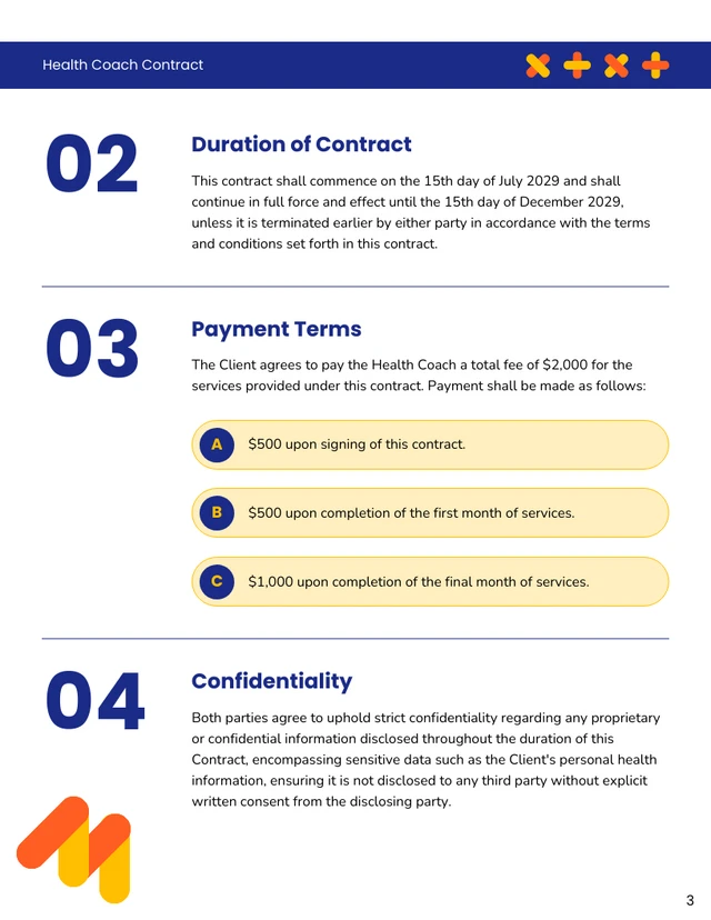 Health Coach Contract Template - Page 3