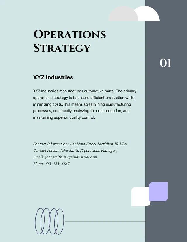 Green Sage Simple Clean Yellow Operational Plan - Page 1