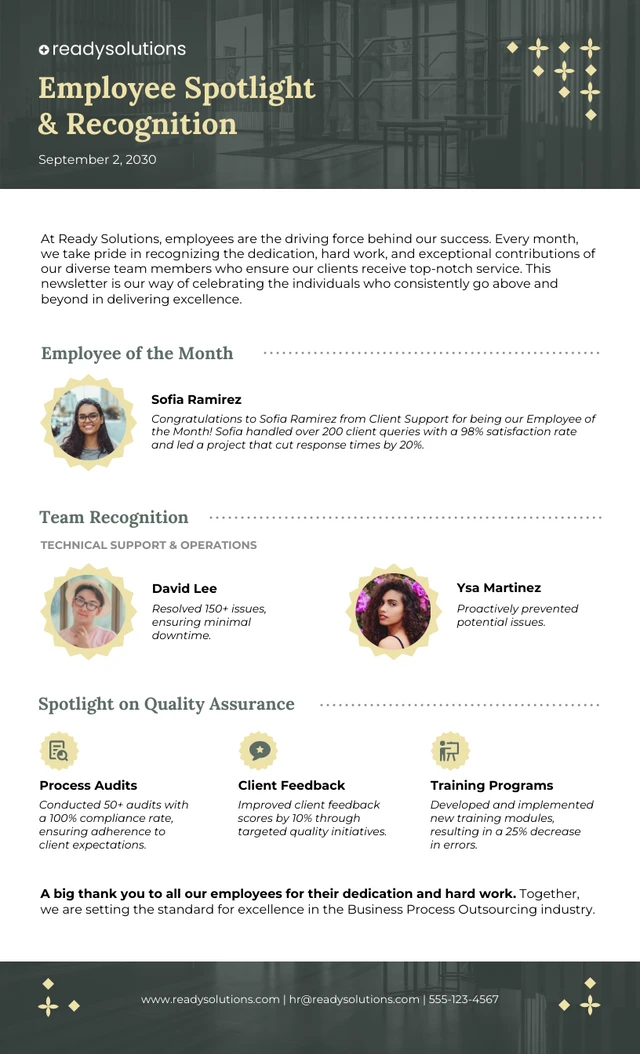 Employee Shout Out Email Newsletter Template