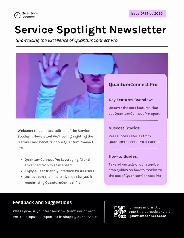 Service Spotlight Newsletter Template