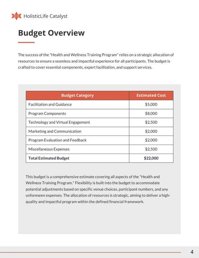 Health and Wellness Training Proposals - Page 4