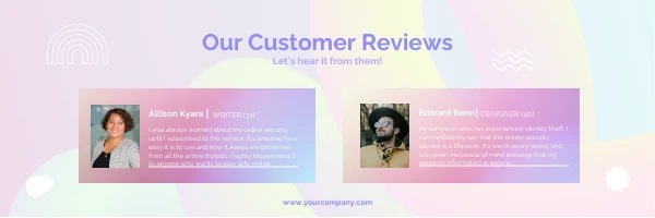 Pastel Gradient Business Testimonial Banner