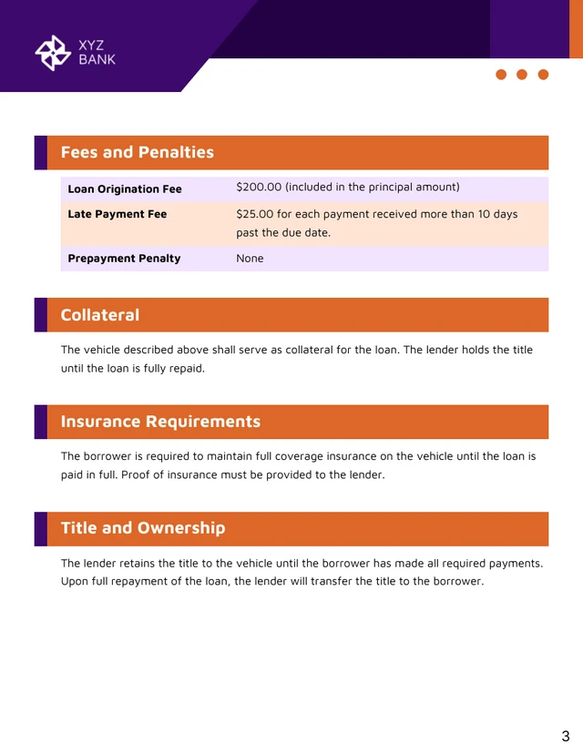 Installment Payment Contract for Car Template - Page 3