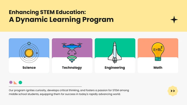 Colorful STEM Education Program Presentation - Page 1