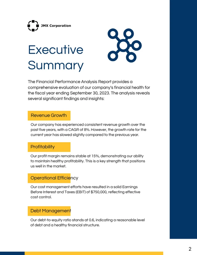 Blue and Yellow Data Report - Page 2