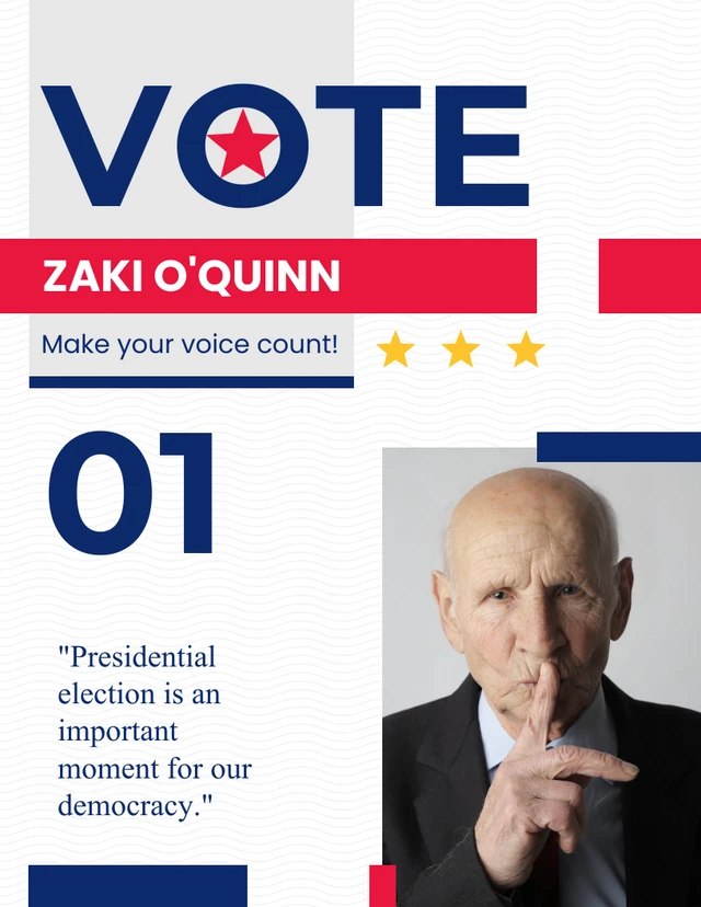 Red and Blue Election Vote Flyer Template
