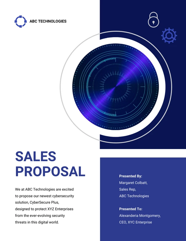 Blue Grey Modern Technology Sales Proposal - Page 1