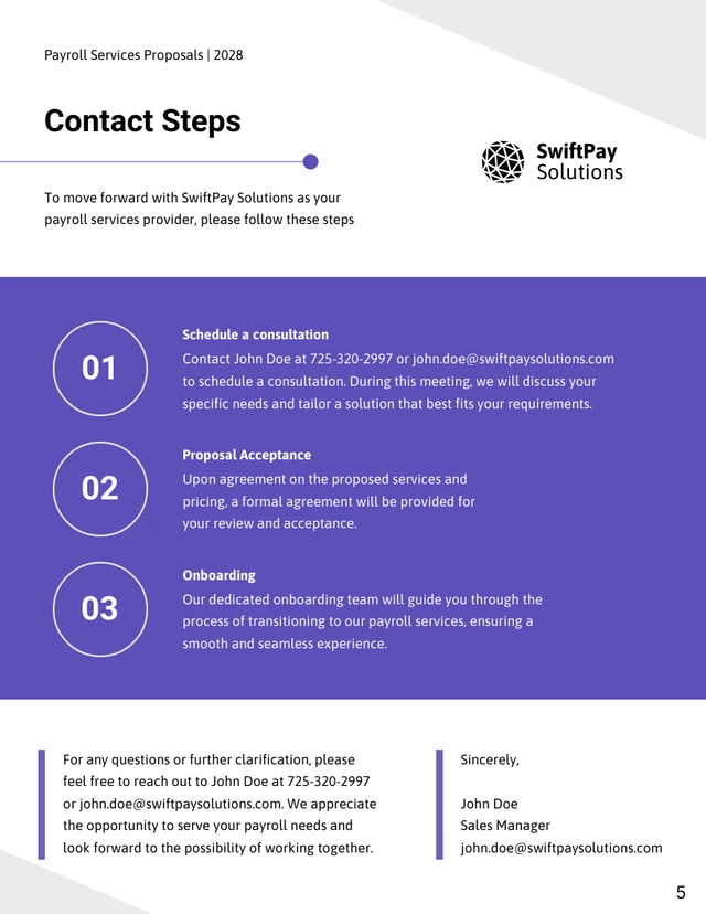 Payroll Services Proposals - Page 5