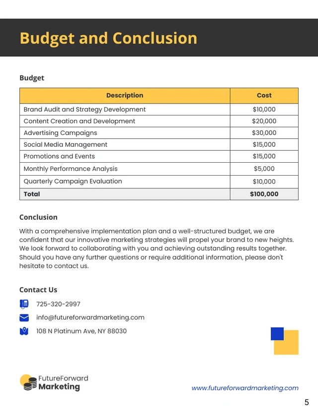 Marketing Agency Proposal Template - Page 5