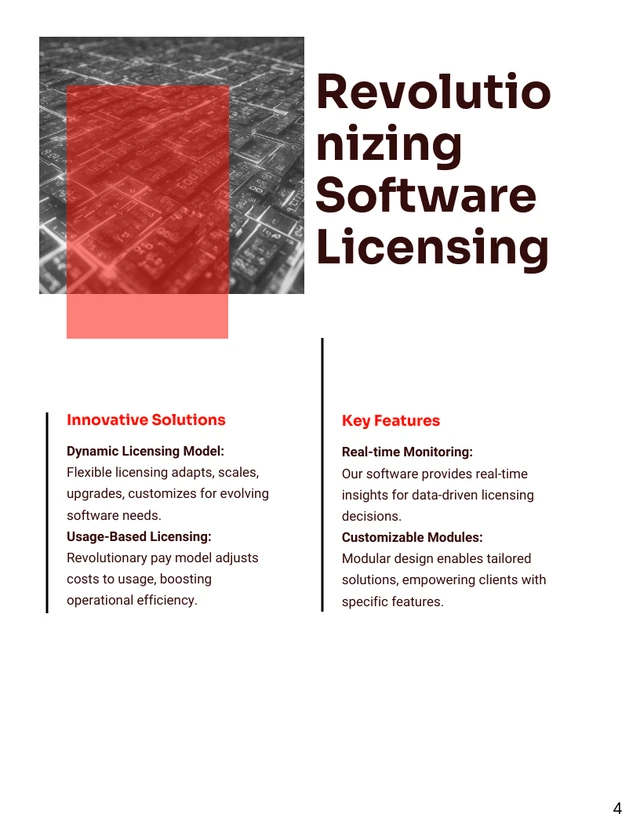 Red White Modern Minimalist Software Licensing Proposal - Page 4