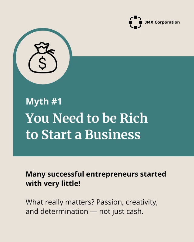 Entrepreneurship Myths LinkedIn Carousel Template - Page 2
