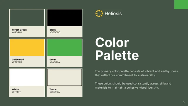 Green and and Yellow Brand Guideline Startup Presentation - Page 5