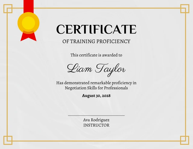 Beige Simple Texture Training Certificate Template