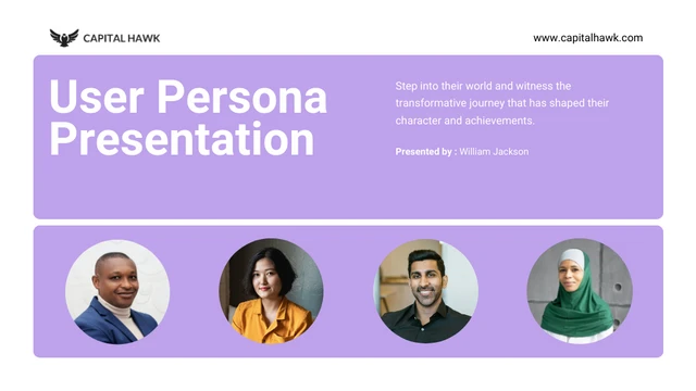 White and Purple User Persona Presentation - Page 1