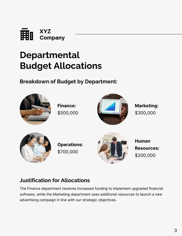 Grey and Black Minimalist Clean Internal Budget Proposal - Page 3