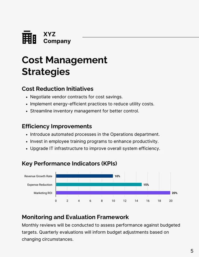 Grey and Black Minimalist Clean Internal Budget Proposal - Page 5