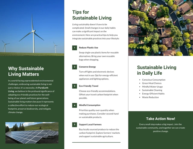 Sustainable Living Tips Brochure - Page 2