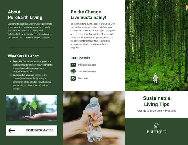 Sustainable Living Tips Brochure - Page 1