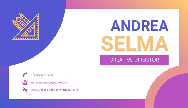 Gradient Colorful Modern Rainbow Personal Business Card