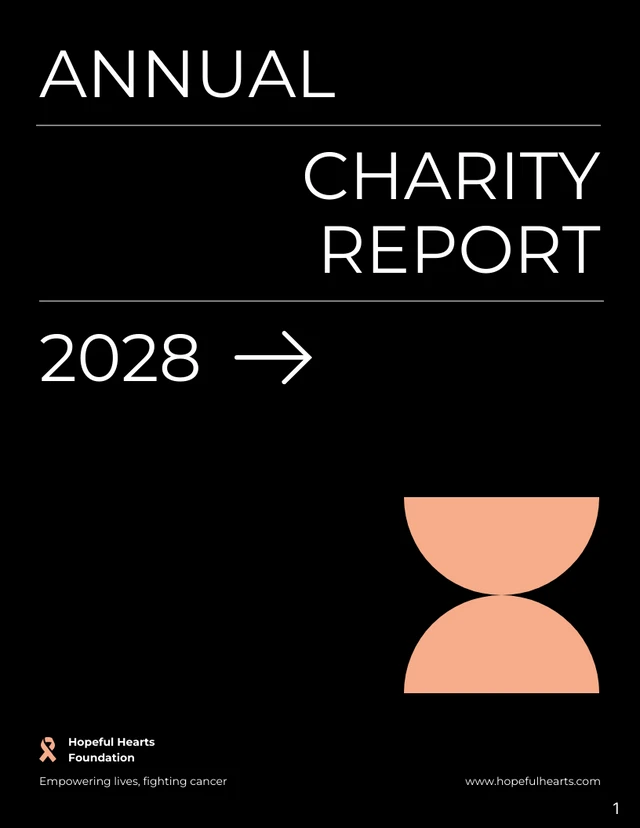 Black Orange and Tosca Annual Charity Report - Page 1