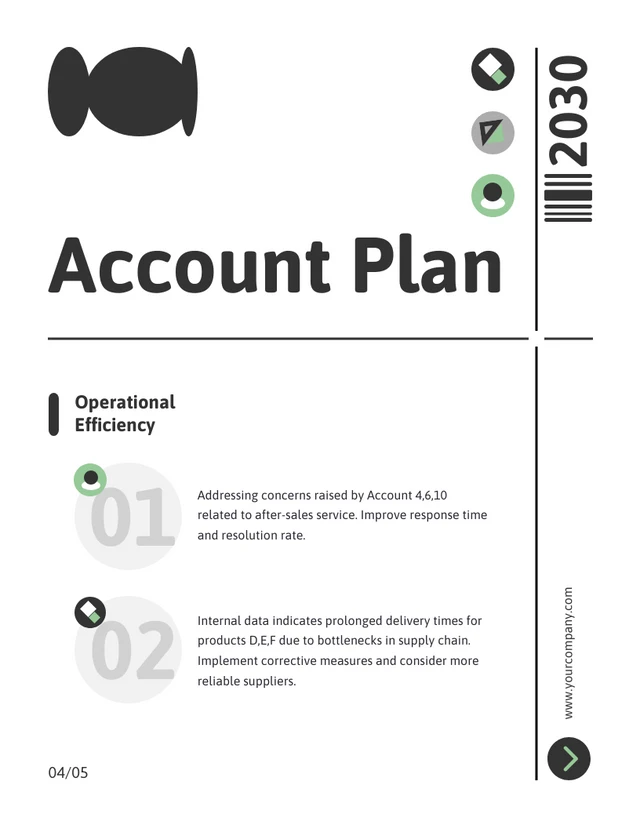 Black Gray And Green Simple Modern Account Plan - Page 4