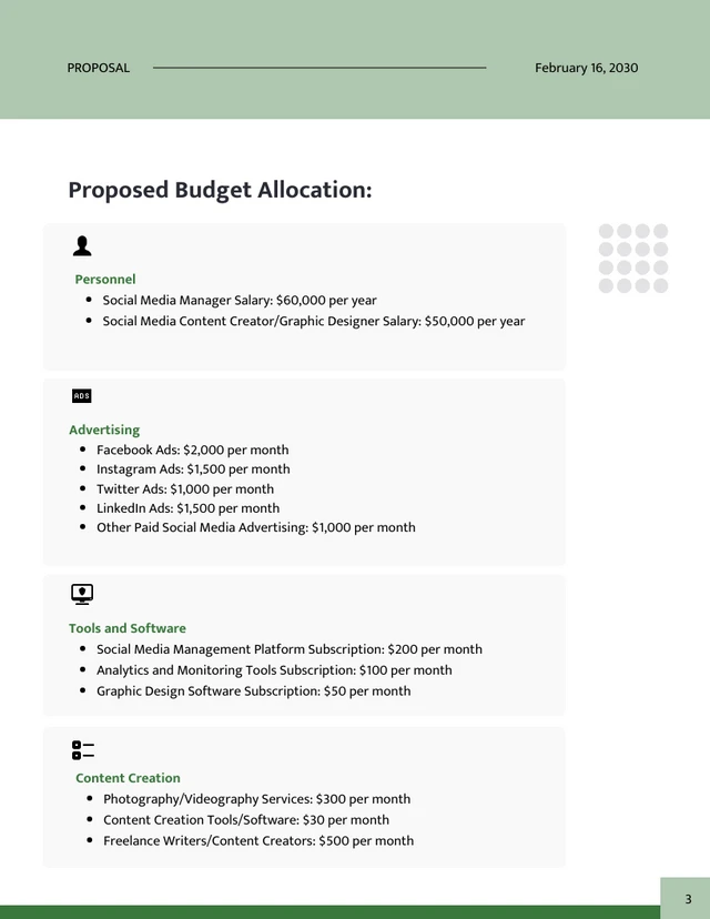 Social Media Budget Allocation Proposal - Page 3