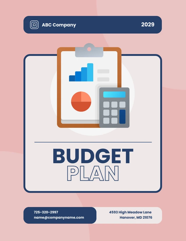 Pink And Blue Budget Plan - Page 1