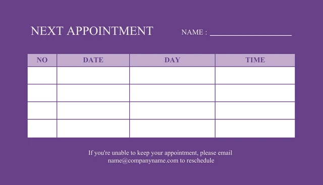 Beige And Purple Modern Aesthetic Beauty Appointment Business Card - Page 2